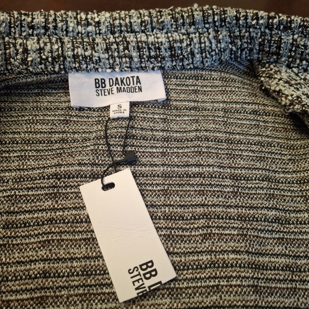 BB Dakota by Steve Madden Cuddled Up Tweed Shirt Jacket Women Size Small - Picture 8 of 12